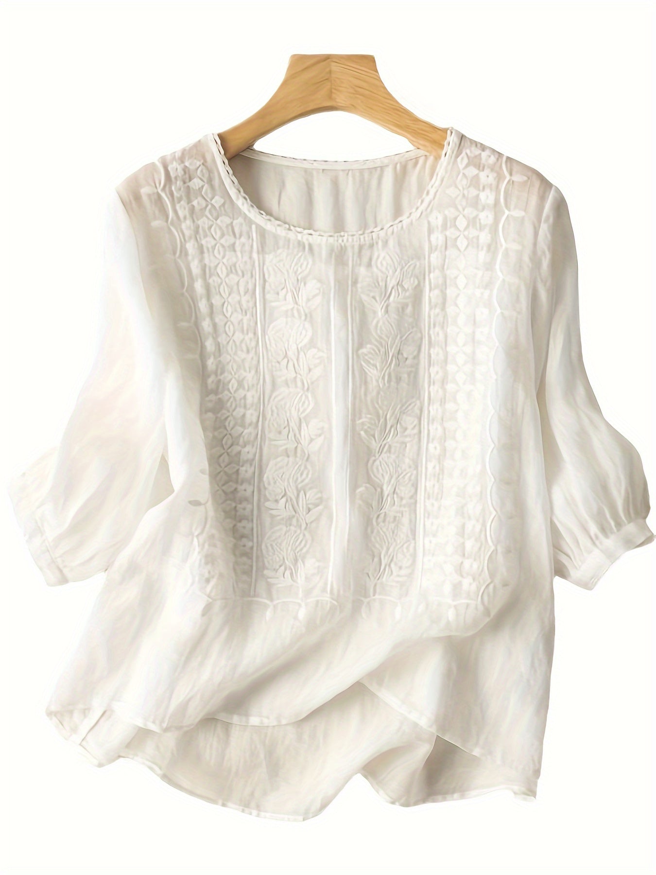 Dorothy | Embroidered Linen Blouse