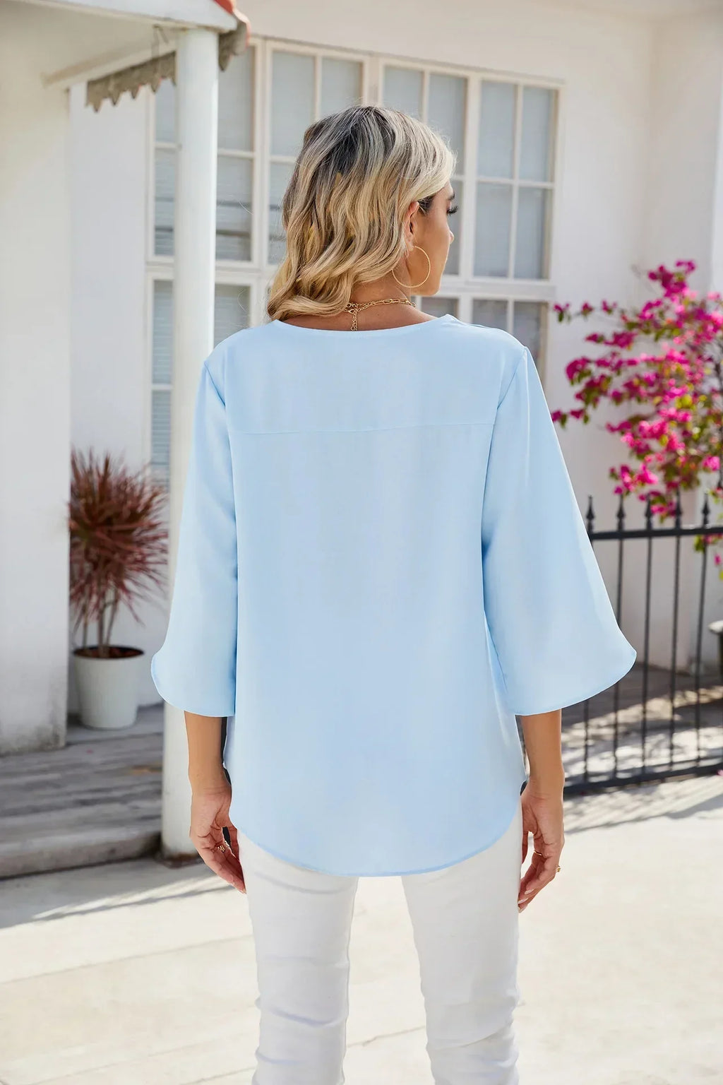 Leona | Breezy V-neck Blouse