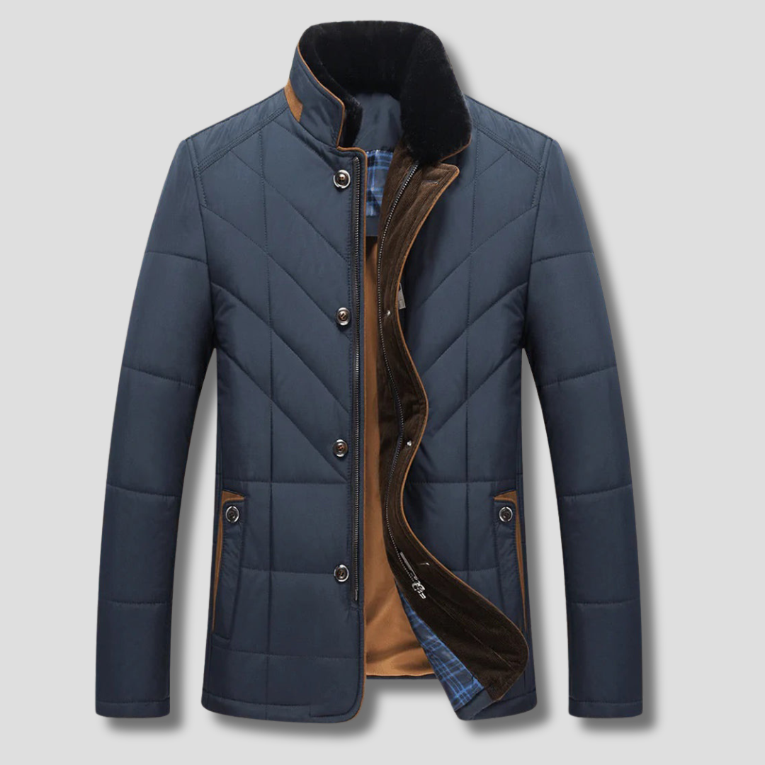 Abedee | Men's Insulated Quilted Button-Up Jacket
