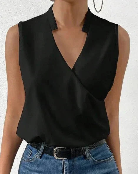 Lira | Wrap Sleeveless Blouse