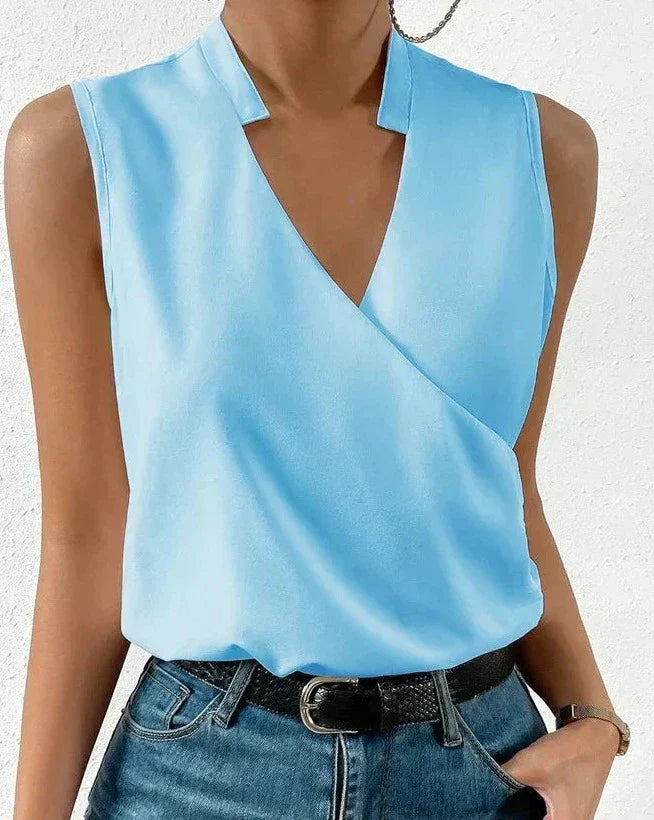 Lira | Wrap Sleeveless Blouse