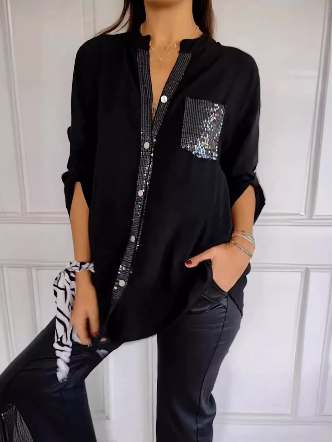 Liza | Sparkle Sequin Blouse