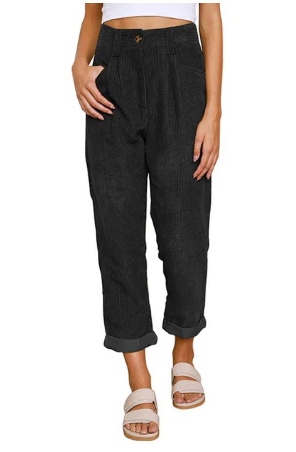 Laura | High Waist Corduroy Pants