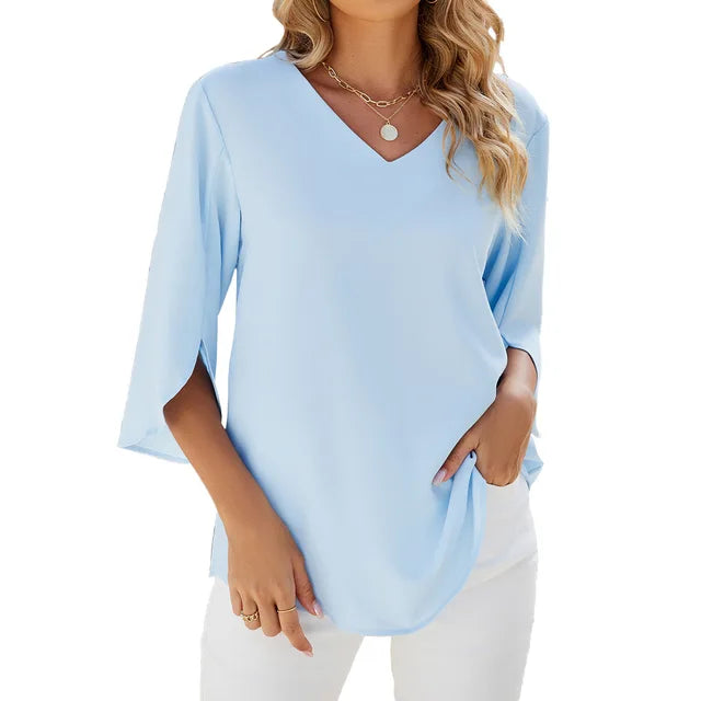 Leona | Breezy V-neck Blouse