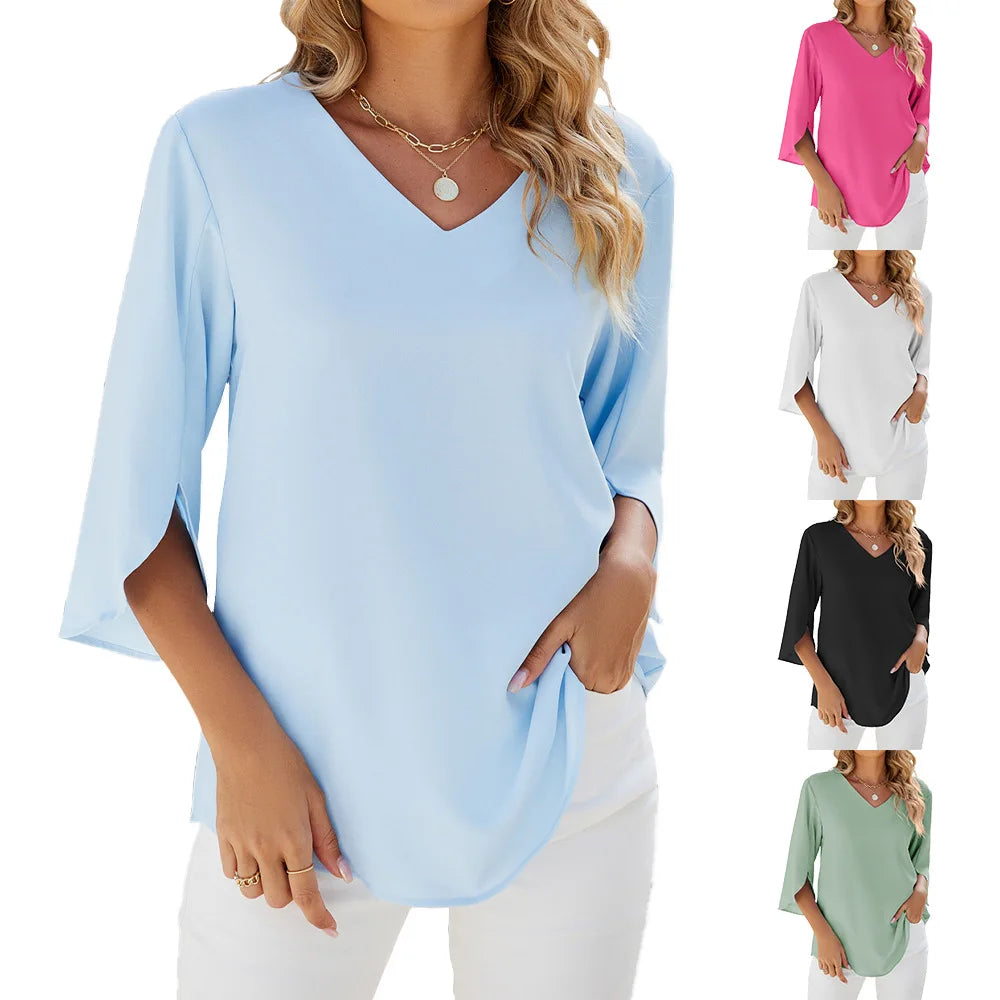 Leona | Breezy V-neck Blouse