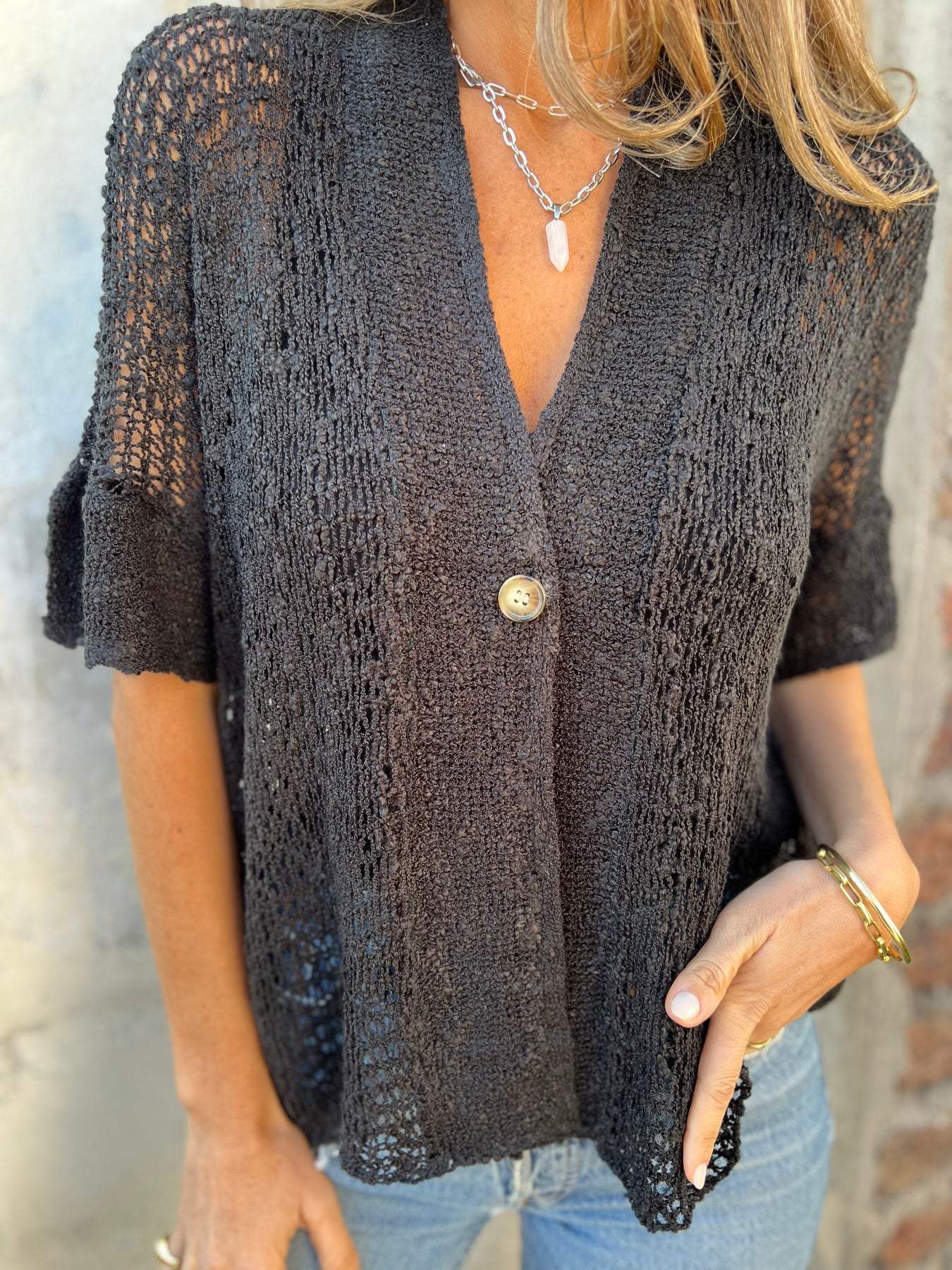 Marise | Textured Knit Blouse